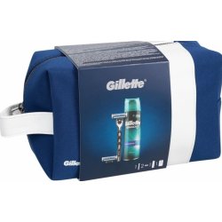 Gillette Mach 3 holicí strojek + náhradní hlavice 2 ks + Comfort gel na holení 200 ml + etue dárková sada