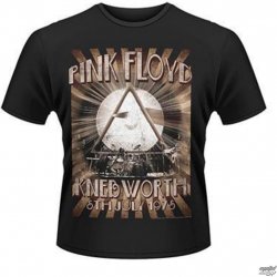 Pink Floyd Knebworth 1975 T Shirt Black