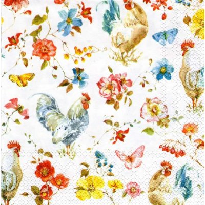 IHR Ideal Home Range Ubrousek 33x33cm Slepičky mezi květy – Zboží Dáma
