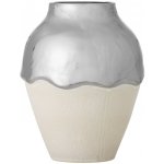 Bloomingville Kameninová váza Silvio Silver, stříbrná barva, keramika – Zboží Dáma