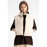 Reporter Young dívčí prošívaná oboustranná vesta se stojáčkem a kapsami černo-béžová 261-0887G-07-100-1 – Zboží Dáma