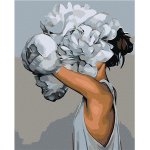 Zuty Malování podle čísel Dívka za květinou 80 x 100 cm bez rámu a bez vypnutí plátna – Hledejceny.cz