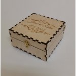 Dřevěná krabička na prstýnky s gravírováním – Hledejceny.cz