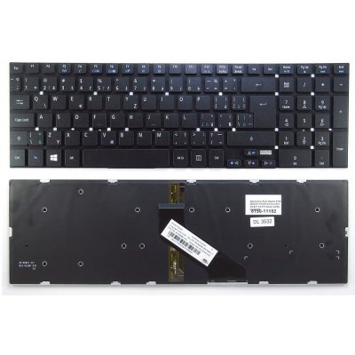 česká klávesnice Acer Aspire 5755 5830 E1-510 E5 E15 V3-551 V3-571 černá CZ/SK no frame podsvit