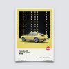 Plakát Automobilist Posters | Porsche 911 Carrera RS 2.7 - 50th Anniversary - 1973 - Yellow, Limited Edition of 200, 50 x 70 cm