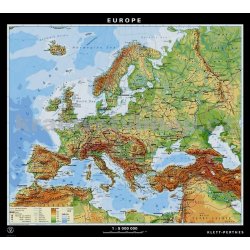 Evropa - školní zeměpisná / slepá mapa 130x115 cm nástěnné mapy - Nejlepší  Ceny.cz