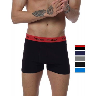 Vincent Creation boxerky bavlněné černé červ. guma – Zboží Dáma