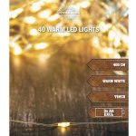 Můjrendlík Vánoční světelný řetěz 40 LED s časovačem 4m – Hledejceny.cz