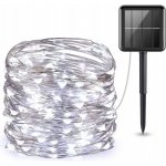 ACA Lighting 200 CW solární LED, řetěz, na baterie, 8 funkcí, stříbrný kabe – Hledejceny.cz