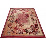 Nej-koberce Atlas 7192B PP tmavě béžový / červený – Sleviste.cz