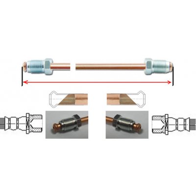 WP WP-019 Brzdová trubka 1000 mm SF měděná 4,75 mm, holendr M10 x 1 mm (WP-019) – Zboží Mobilmania