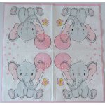 Ubrousek na decoupage Pro děti Slon růžový – Hledejceny.cz