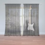 Sablio Záclony Kytara: 2ks 150x250cm – Hledejceny.cz