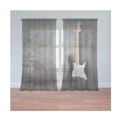 Sablio Záclony Kytara: 2ks 150x250cm – Hledejceny.cz