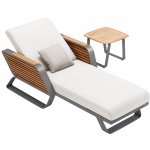 Higold NL Zahradní lehátko Wing Grey White s odkládacím stolkem HG2049110GW – Hledejceny.cz