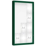 PROCITY Venkovní vitrína model 2000, 12 x A4, plexi, zelená – Zboží Živě
