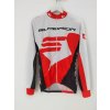 Cyklistický dres Superior Race dlouhý rukáv bílá/červená dámský