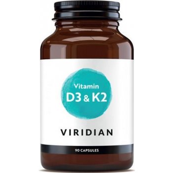 Viridian Vitamin D3 and K2 90 kapslí