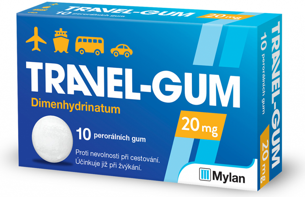 TRAVEL GUM POR 20MG GUM MND 10