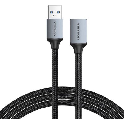 Vention CBLHF Cotton Braided USB 3.0 Type A Male to Female Extension, 1m, šedý – Zboží Mobilmania