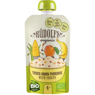 RUDOLFS Bio kapsička obilná 3zrnná kaše s ovocem 4m+ 110 g