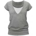 Jožánek Karla kojící tričko krátký rukáv šedý melír – Zboží Dáma