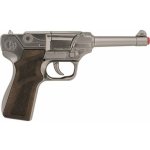 Alltoys policejní pistole stříbrná kovová 8 ran – Zboží Dáma
