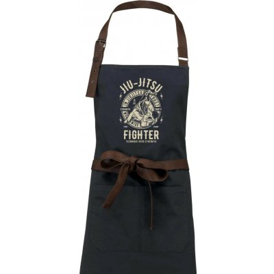 Dřevěné uhlí Jiu Jitsu logo kulaté Zástěra Vintage – Hledejceny.cz