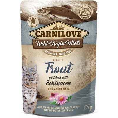 Carnilove Cat Pouch Trout Enriched & Echinacea 85 g – Zboží Mobilmania