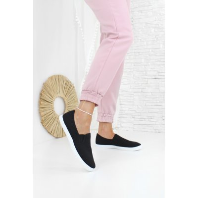 Prety slip on tenisky 11401-1B.WH černé – Zboží Mobilmania