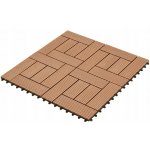Petromila terasové dlaždice 30 x 30 cm 2 m² WPC teak 22 ks – Zboží Mobilmania