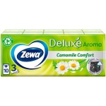 Zewa Deluxe Camomile papírové kapesníčky heřmánek 3-vrstvé 10 ks – Zboží Dáma