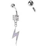 Šperky4U piercing do pupíku blesk WP0056-ST – Zboží Dáma