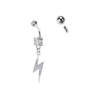 Šperky4U piercing do pupíku blesk WP0056-ST – Zboží Dáma