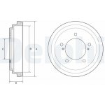 DELPHI BF647 Brzdový buben (BF647) | Zboží Auto