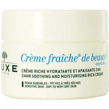 Nuxe Creme Fraîche de Beauté zklidňující a hydratační krém pro suchou až velmi suchou pleť 24hr Soothing and Moisturizing Rich Cream 50 ml