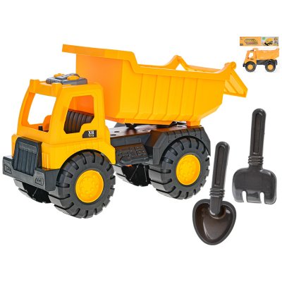 Mikrotrading Auto nákladní sklápěčka 30 cm s lopatkou a hrabičkami 155 cm v sáčku – Zboží Dáma