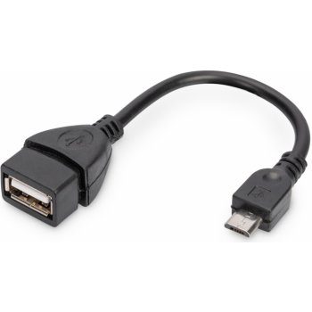 Digitus AK-300309-002-S USB 2.0, OTG, type micro B - A, M/F, 0.2m