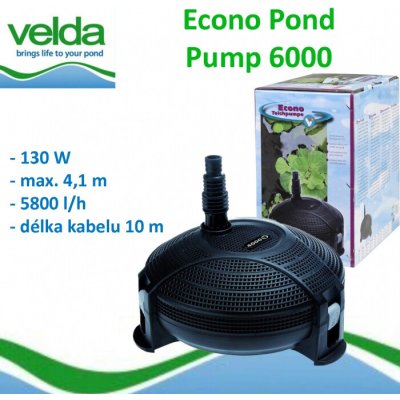 Velda Econo Pond Pump 6000, výtlak max 4,1 m, průtok 3800 l/h – Zboží Mobilmania