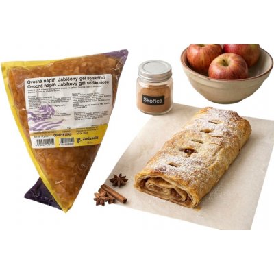 Zeelandia Ovocná Náplň Jablečný gel se skořicí 1 kg – Zboží Dáma