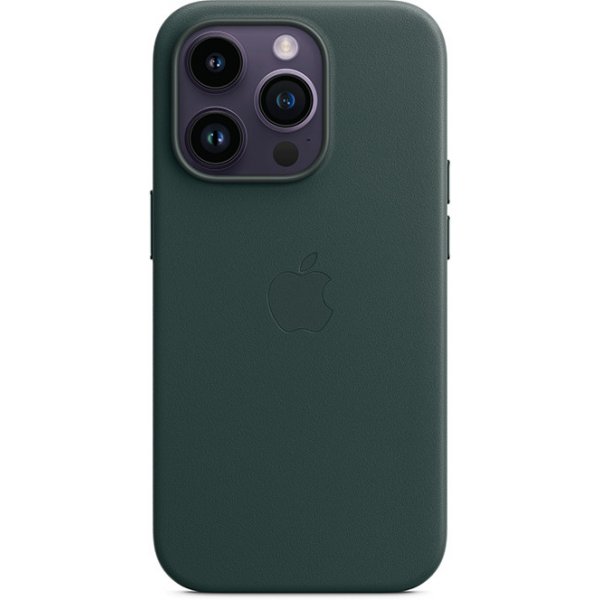 Pouzdro a kryt na mobilní telefon Pouzdro AppleMix Originální Apple iPhone 14 Pro - MagSafe - kožené - piniově zelené