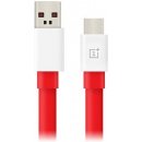 OnePlus D401 Warp Charge USB-C, 1,5m, červený