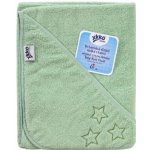 Kikko BIO bavlněná froté osuška s kapucí XKKO Organic 90x90 Mint Stars – Sleviste.cz