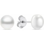 Brilio Silver Půvabné stříbrné náušnice pecky s pravými perlami EA585/6/7/8W 0,6 cm – Hledejceny.cz