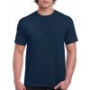 Pánské Tričko Pánské 100% bavlněné tričko Ultra Gildan modrá námořní melír