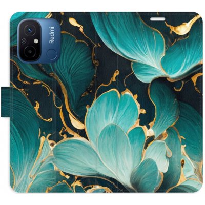 Pouzdro iSaprio Flip s kapsičkami na karty - Blue Flowers 02 Xiaomi Redmi 12C