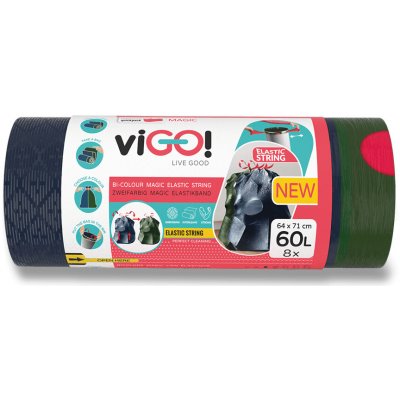 viGO! Magic Bi-colour zatahovací pytle 60 l 23 µm 8ks – Zboží Dáma