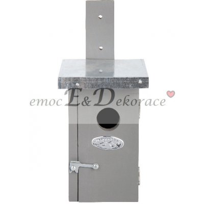 Esschert Design budka BEST FOR BIRDS pro Střízlíka obecného, šedá 25 cm – Sleviste.cz