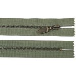 WICO Kovový zip no.3 nerozepínací 18cm khaki zelený (staromosazné zoubky) ozdobný jezdec – Hledejceny.cz