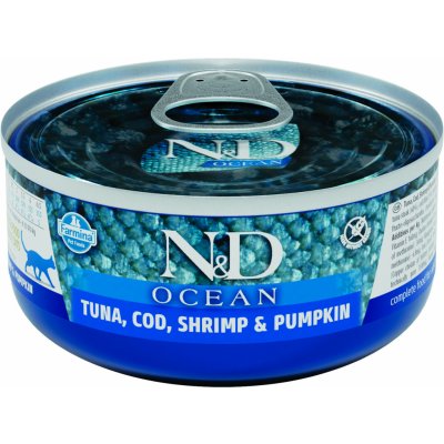 N&D Ocean Cat Tuna Cod Shrimp & Pumpkin 70 g – Hledejceny.cz
